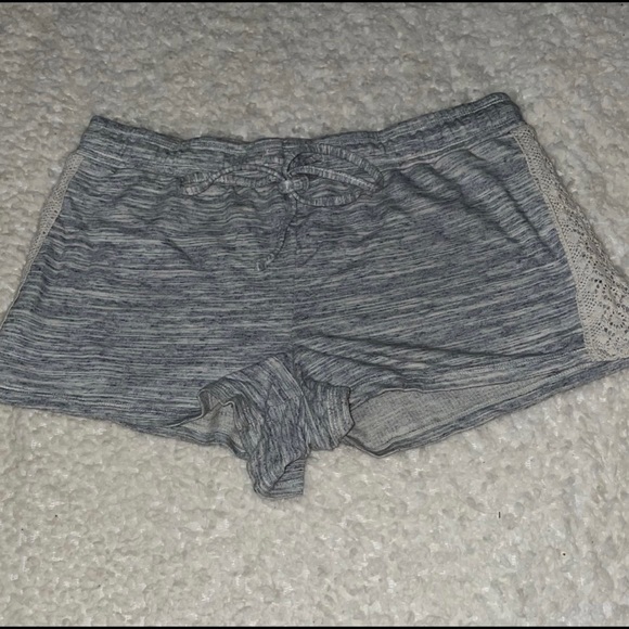 grey shorts with lace siding - Picture 1 of 6